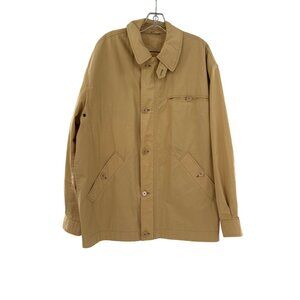 Fendi Tan Mens Medium Field Jacket authentic Italian Button Closure sz 38 US